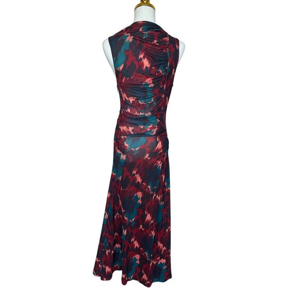 Ulla Johnson Fall Abstract Midi Dress SMALL Bodycon Ruched Career Designer $520 - Picture 8 of 14
